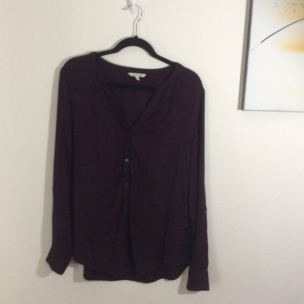Calvin Klein flannel blouse